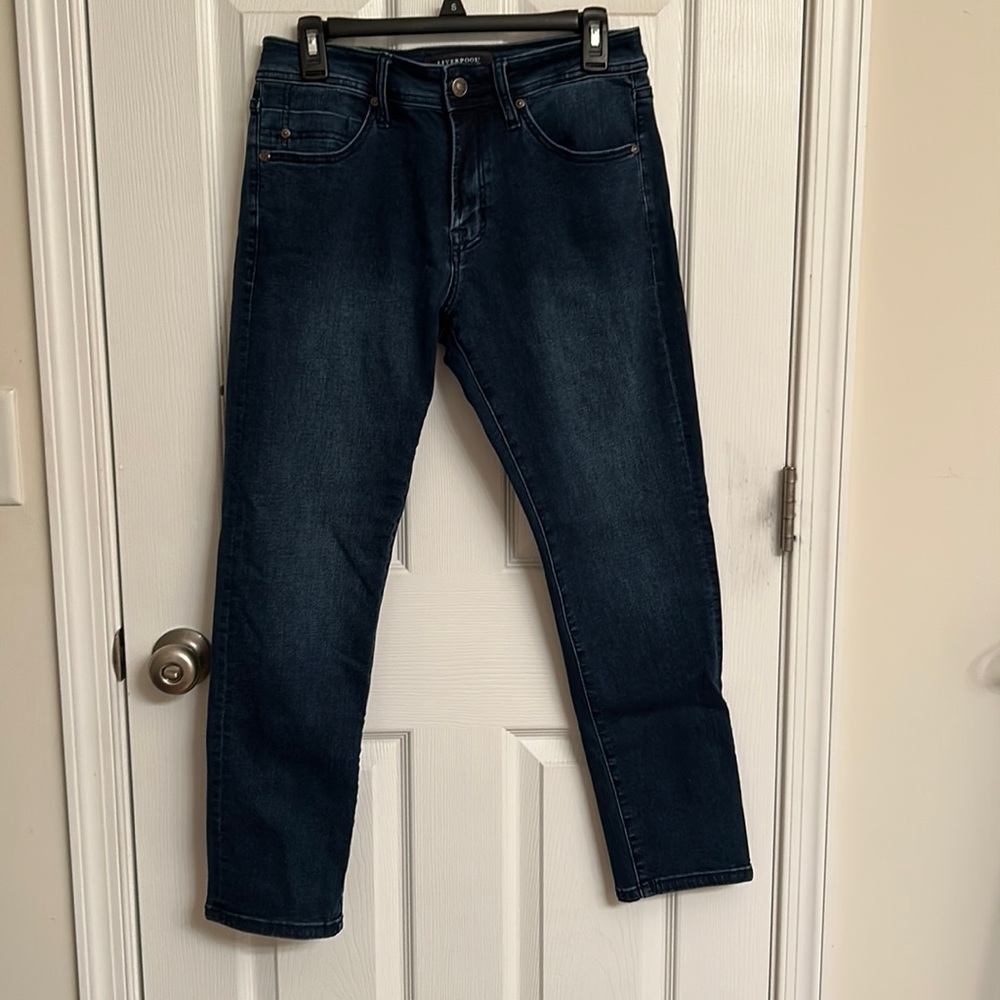 Liverpool Los Angeles Blue Skinny Jeans Cotton-blend Size 31 Waist 28 Length